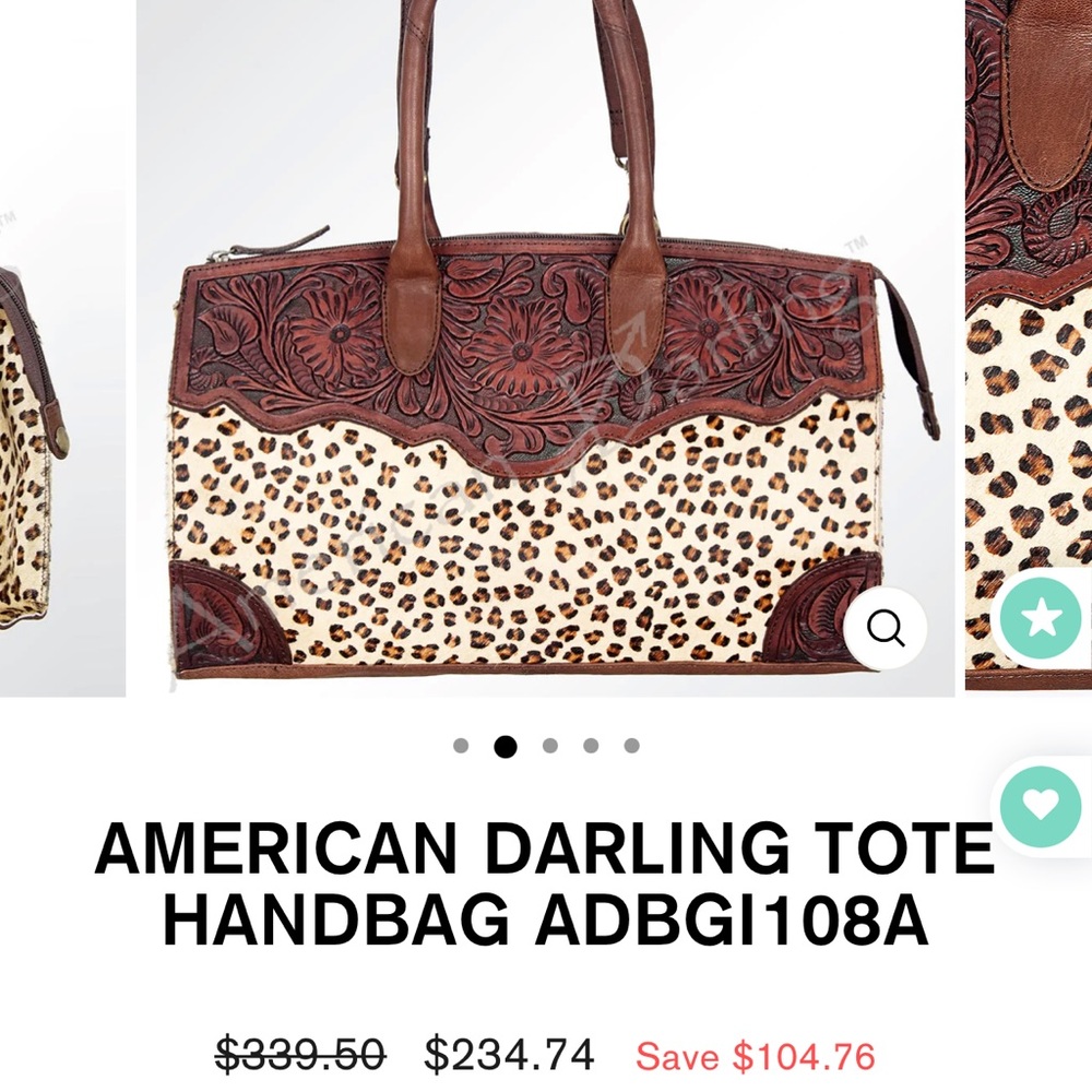 American darling leather bag
